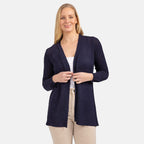Mudflower Acrylic Knitted Cardigan (Size 1x1 cm) - Navy