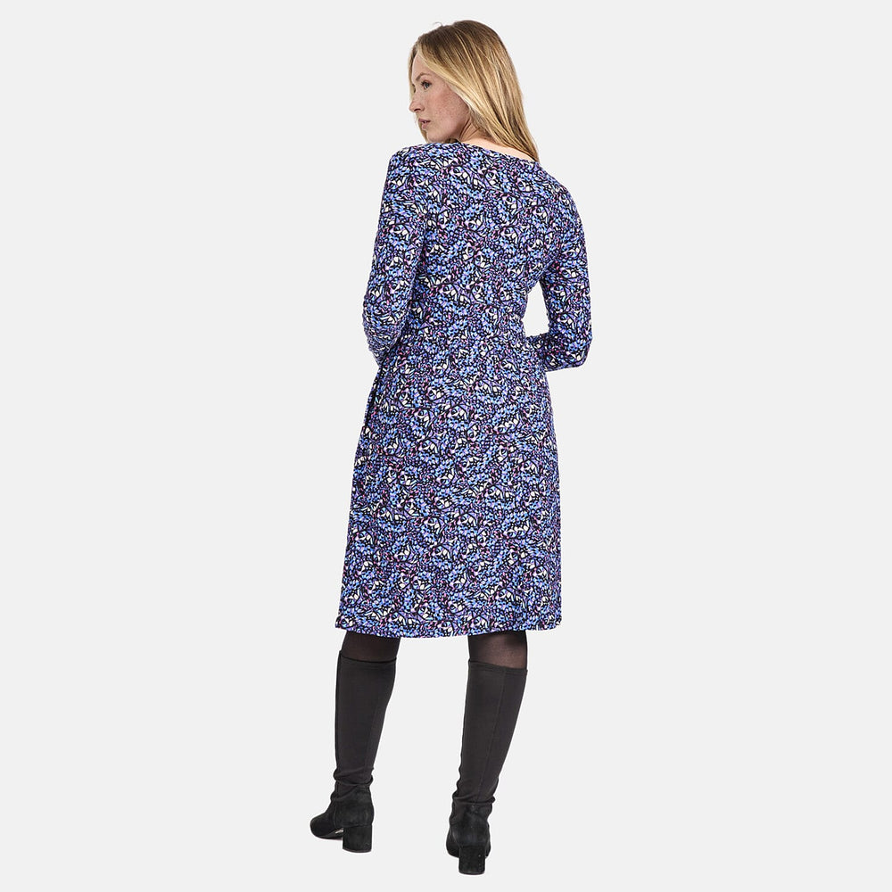 Mudflower Butterfly Printed Soft Touch Dress (Size 12) - Blue