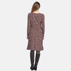 Mudflower Butterfly Printed Soft Touch Dress (Size 14) - Brown