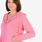 Mudflower Cable Zip Up Spring Jacket (Size 12) - Pink