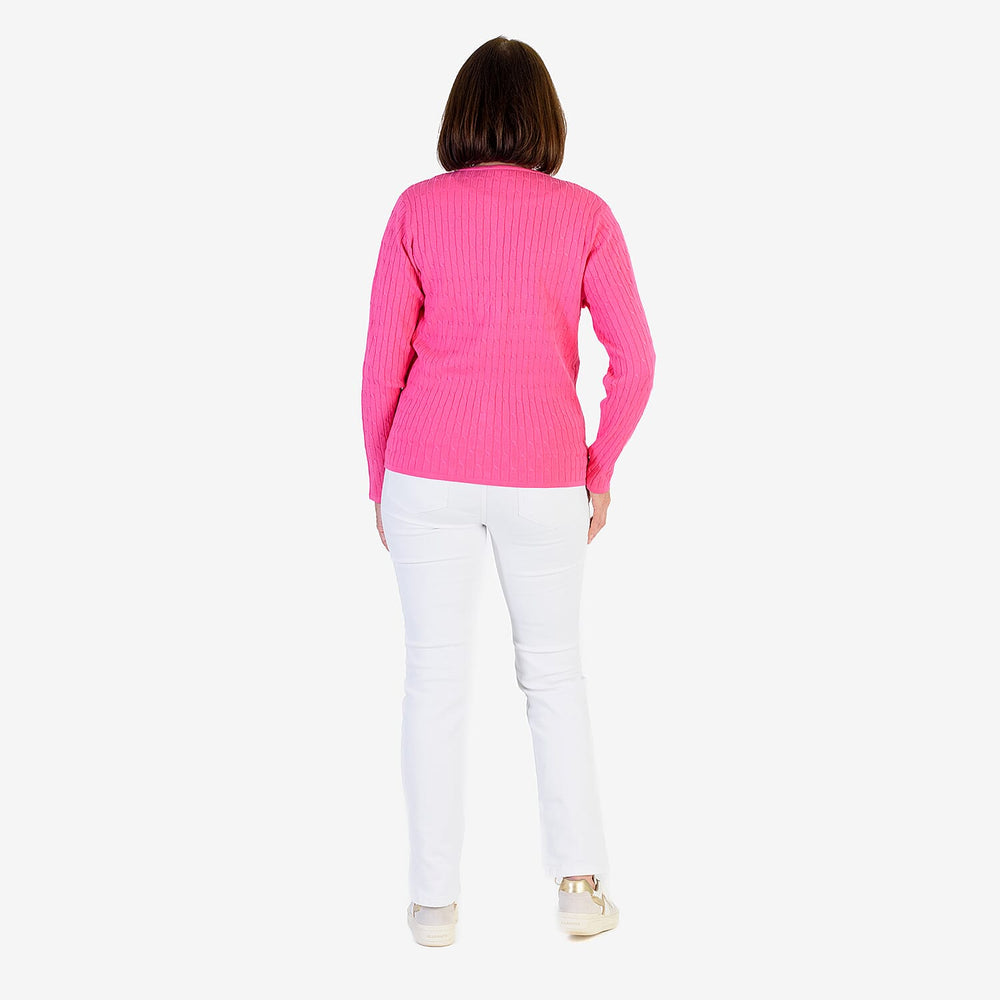 Mudflower  Cardigan - Hot Pink