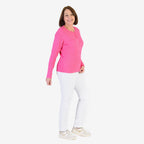 Mudflower Allover Cable Button Cardigan (Size 18) - Hot Pink
