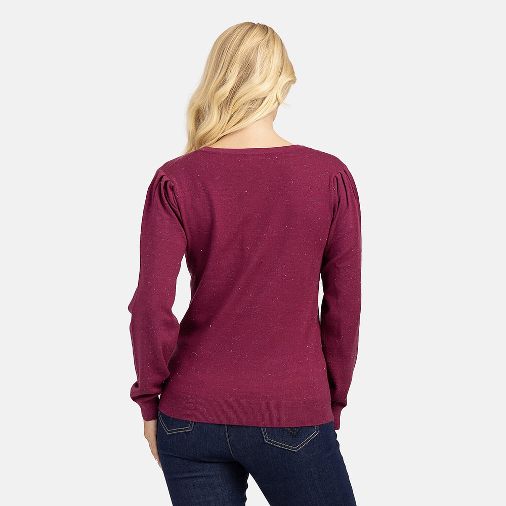 Viscose Cardigan and Sweater-Jumper (Size 1x1 cm) - Violet
