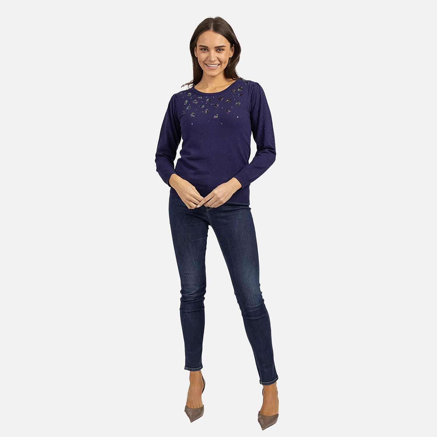 Viscose Cardigan and Sweater-Jumper (Size 1x1 cm) - Navy
