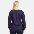 Mudflower Cotton Knitted Sweat Shirt - Navy