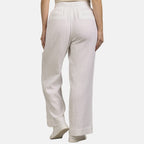 Mudflower 100% Cotton Wide Leg Trouser (Size 12) - White
