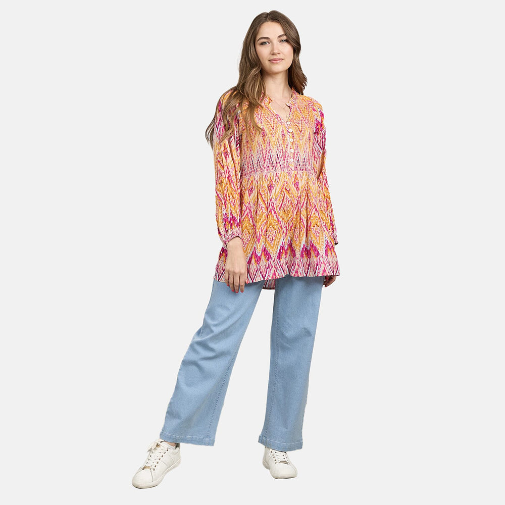Mudflower Viscose Blouse (Size 1x1 cm) - Orange