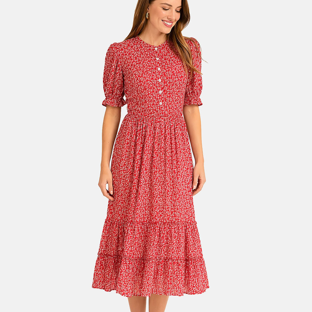 Mudflower  Dress - Red
