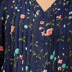 Mudflower Viscose Blouse (Size 1x1 cm) - Navy