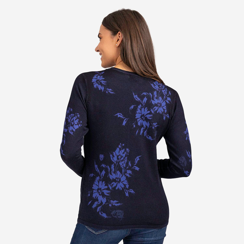 Mudflower Knitted Jumper - Navy