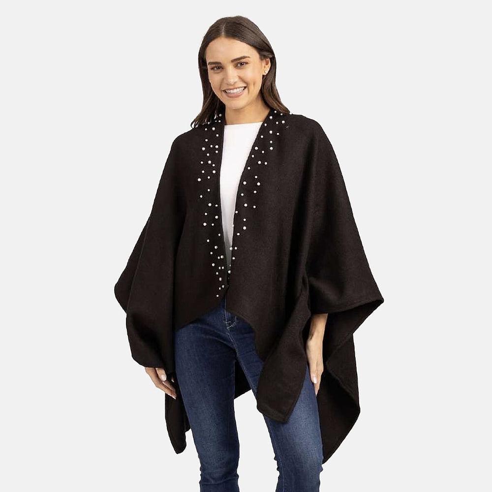 Acrylic Poncho (Size 1x1 cm) - Black
