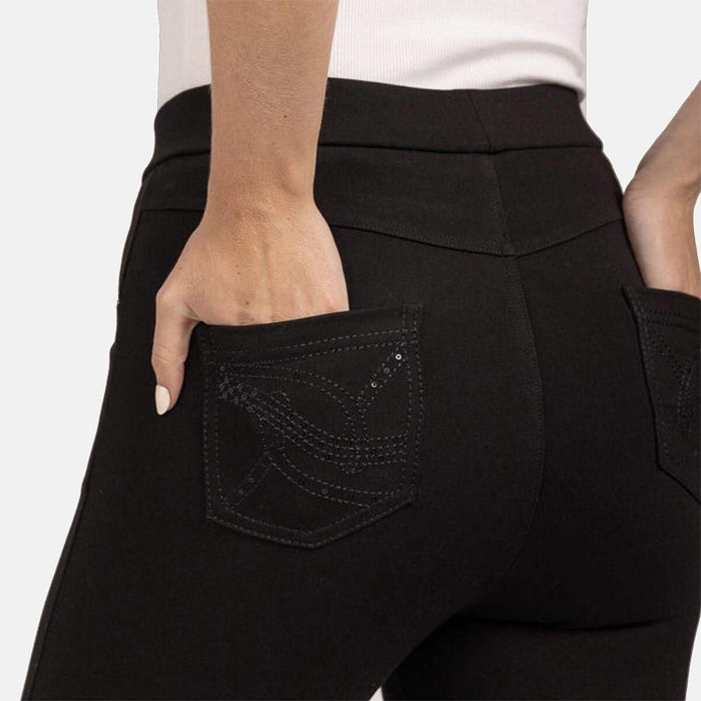 Polyester Jean and Pant-Trouser (Size 1x1 cm) - Black