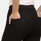 Polyester Jean and Pant-Trouser (Size 1x1 cm) - Black