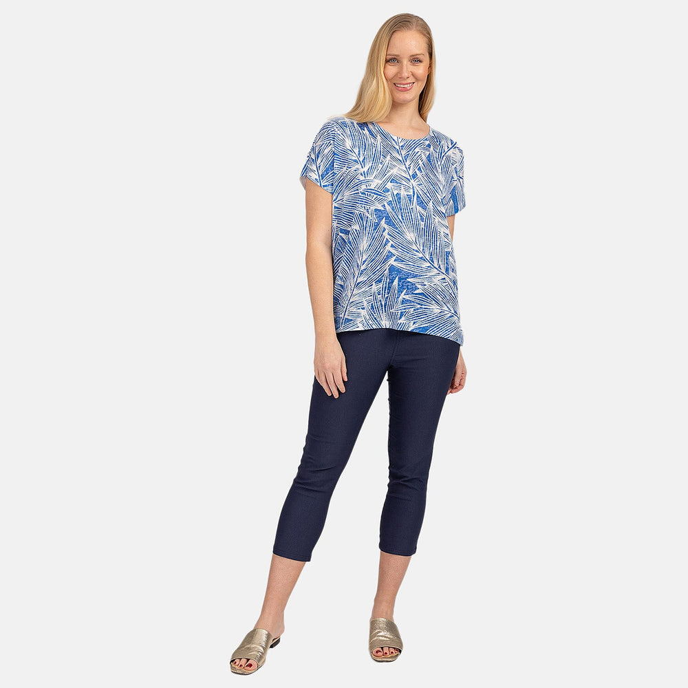 Mudflower Polyester Tee (Size 1x1 cm) - Cobalt