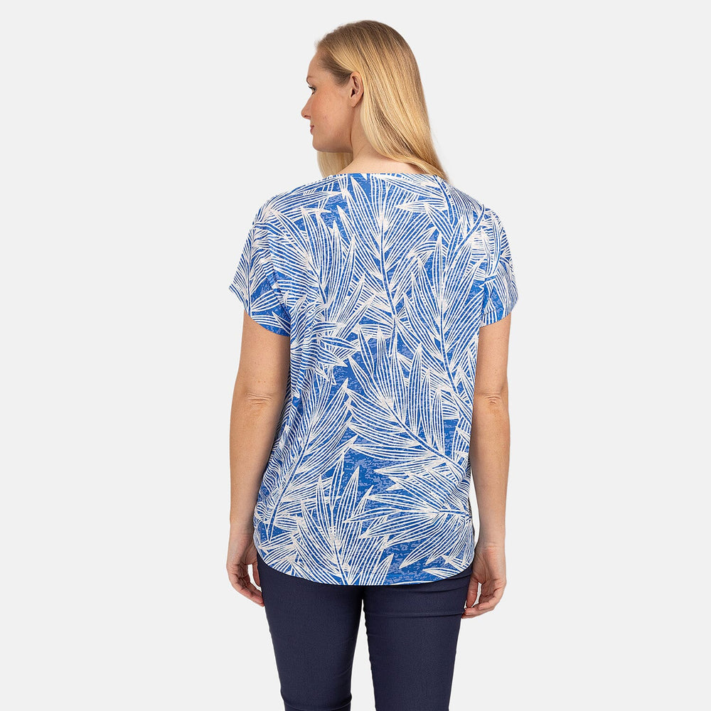 Mudflower Polyester Tee (Size 1x1 cm) - Cobalt