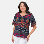 Maison Crinkle Top (Size L) - Multi