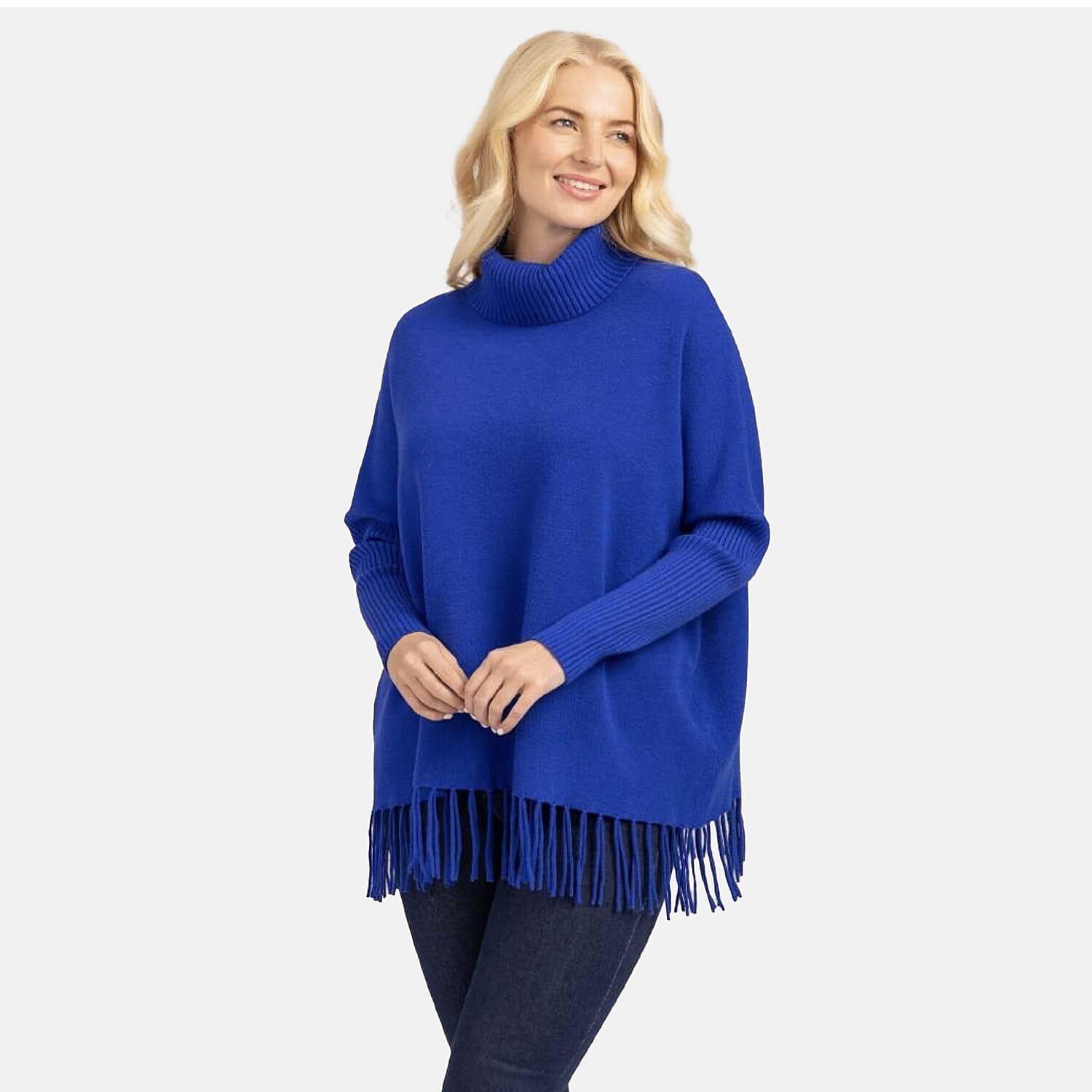 Viscose Cardigan and Sweater-Jumper (Size 1x1 cm) - Blue