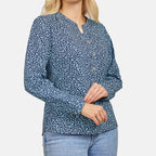 Mudflower Ditsy Printed Shirt (Size 12) - Blue