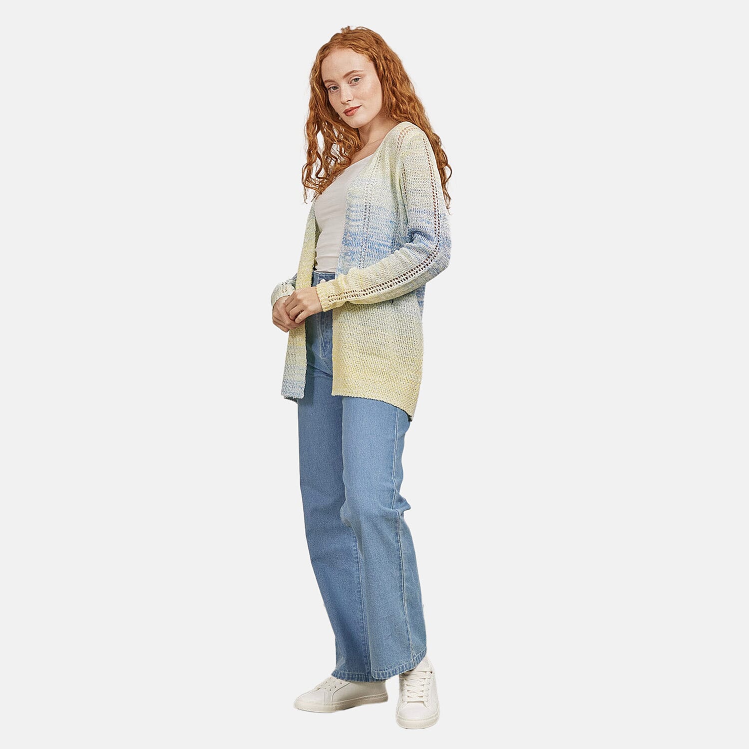 Mudflower Acrylic Cardigan (Size 1x1 cm) - Yellow