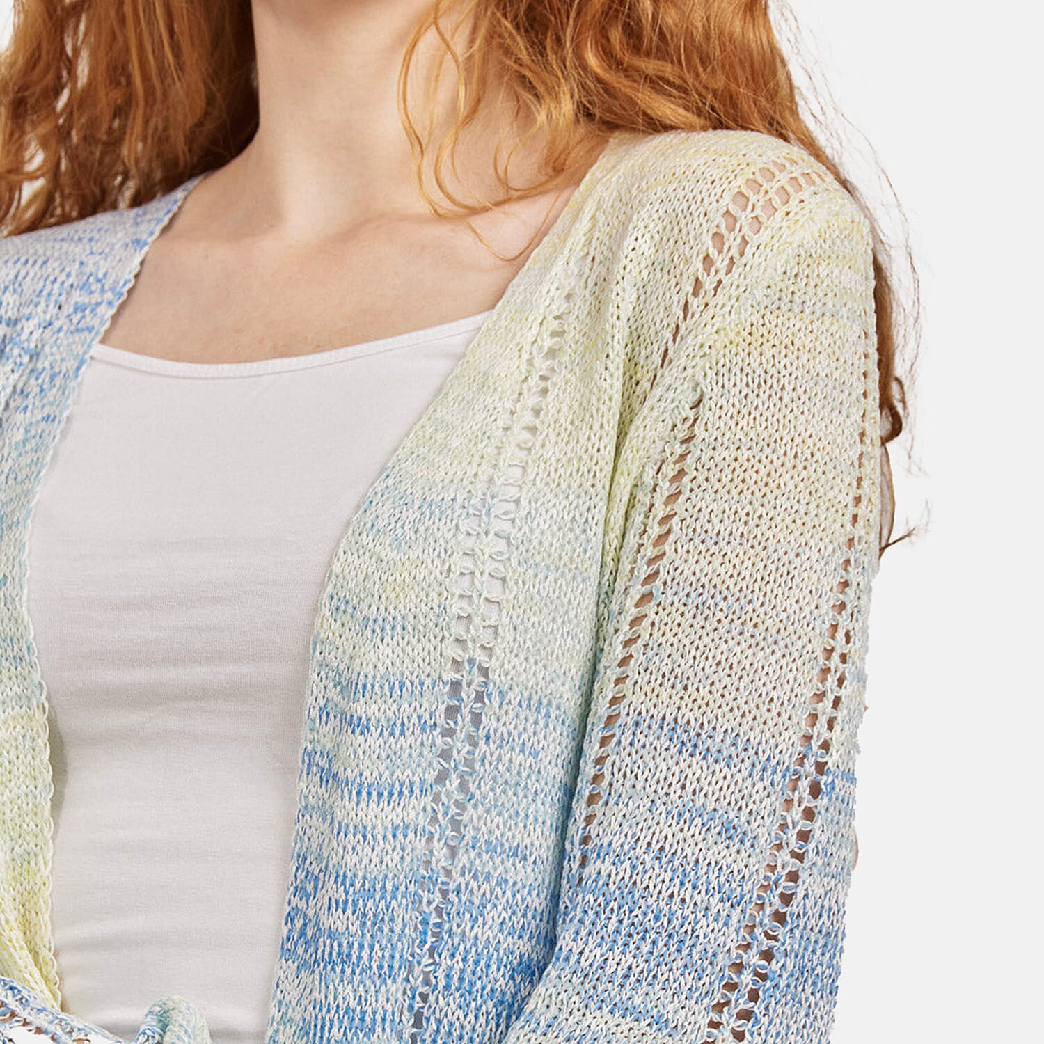 Mudflower Acrylic Cardigan (Size 1x1 cm) - Yellow