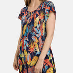 Mudflower Tropical Printed Maxi Dress (Size 12) - Navy