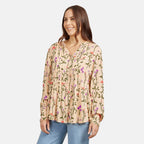 Mudflower Viscose Blouse (Size 1x1 cm) - Nude