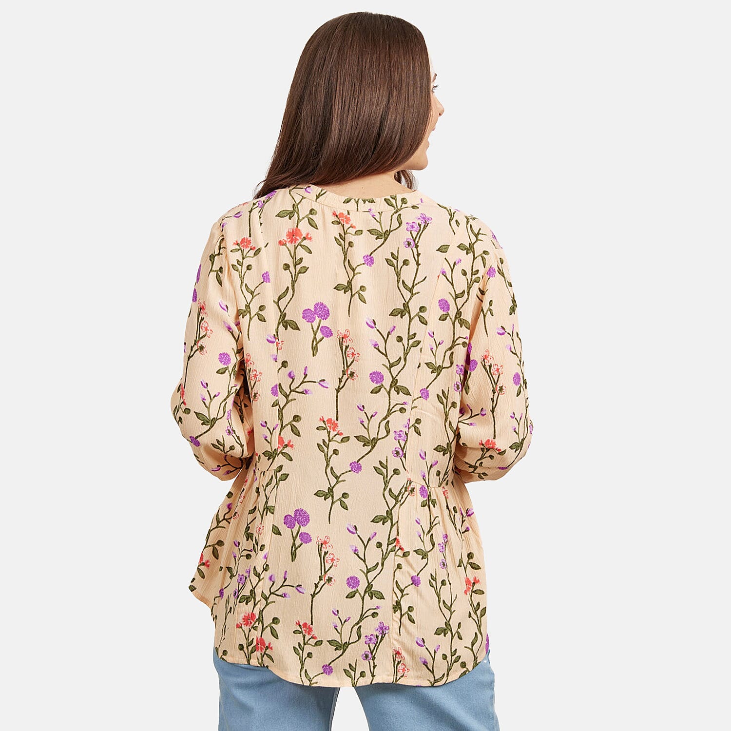 Mudflower Viscose Blouse (Size 1x1 cm) - Nude
