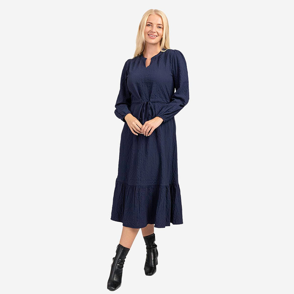 Mudflower Woven Dress - Navy