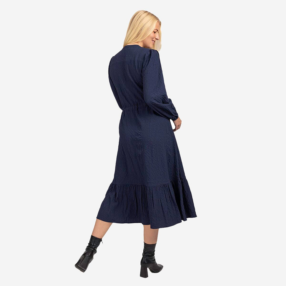 Mudflower Woven Dress - Navy
