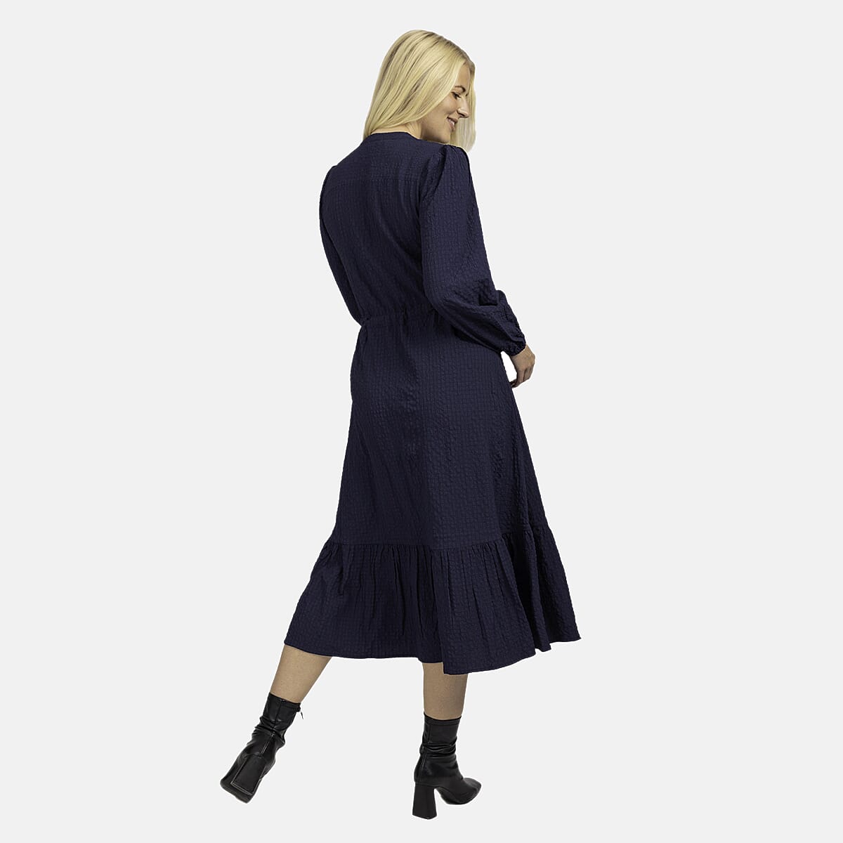 Mudflower Woven Dress - Navy