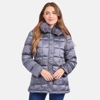 Mudflower Quilted Jacket with Detachable Fur Trim Hood