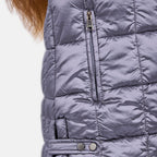 Mudflower Quilted Jacket with Detachable Fur Trim Hood