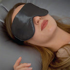 Set of 2 - 100% Mulberry Silk Front Side- Pillowcase,(50x75cm) Eye Mask (23.5x10.5cm) - Grey