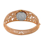 Strada Austrian Crystal Enamelled Bangle Watch - Purple