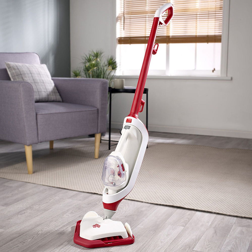 DIRT DEVIL Multi Functional Steam Mop (Size 72x26x17 cm) - White - Red