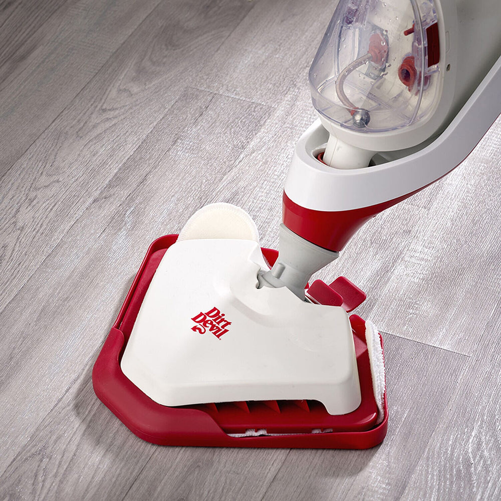DIRT DEVIL Multi Functional Steam Mop (Size 72x26x17 cm) - White - Red