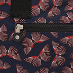 Multi Pocket Butterfly Pattern Tote Bag - Black