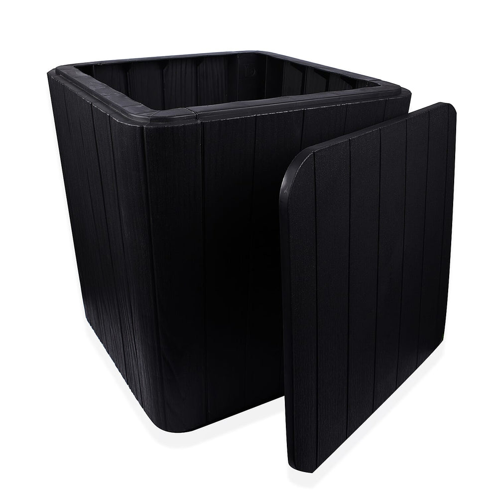 Garden Storage Table (Size 42x39x39 Cm- 43L) - UV Protected and Weather Resistance - Black