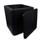 Garden Storage Table (Size 42x39x39 Cm- 43L) - UV Protected and Weather Resistance - Black