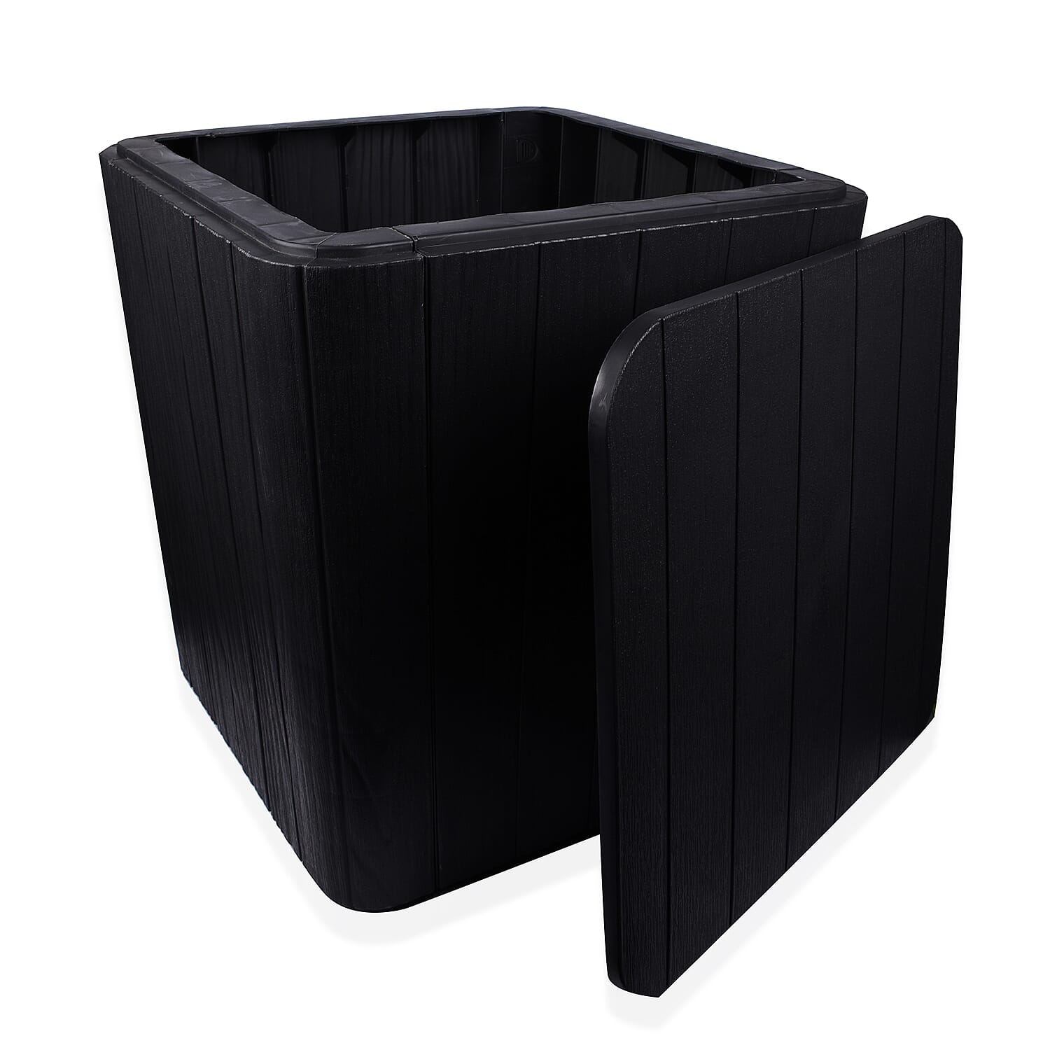 Garden Storage Table (Size 42x39x39 Cm- 43L) - UV Protected and Weather Resistance - Black