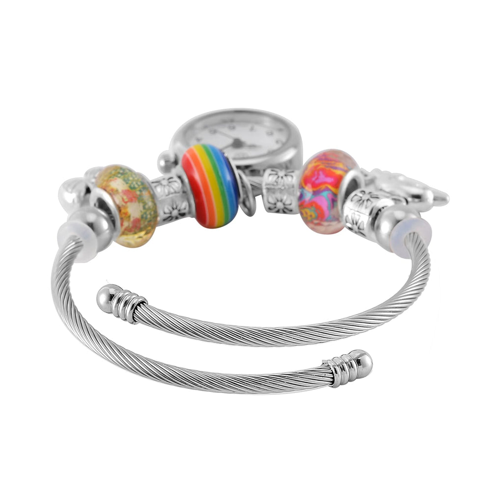 Strada Multi Charm Watch Bangle - Rainbow