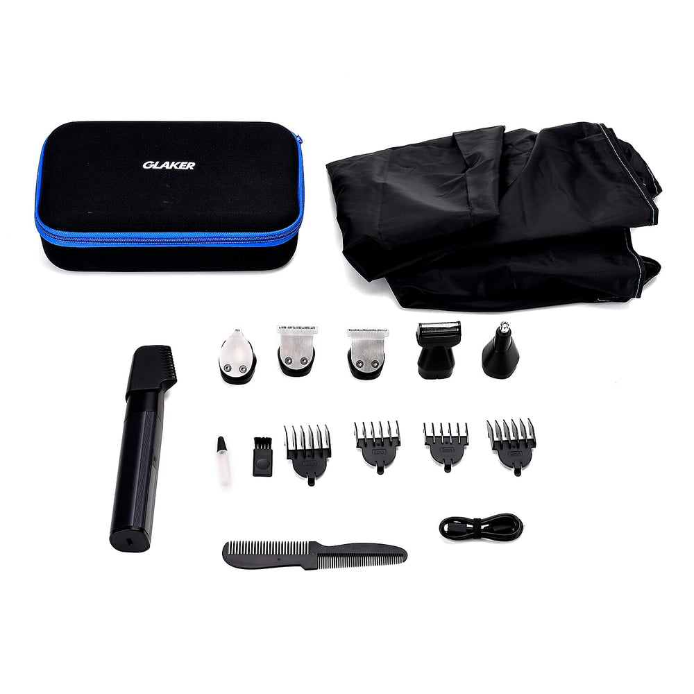 "Multifunctional Beard Trimmer- 6-in-1 tool (hair clipper, foil shaver, detail trimmer, nose hair trimmer, body groomer). Size- 16.4*3.3*3.6cm                                                Weight- 19