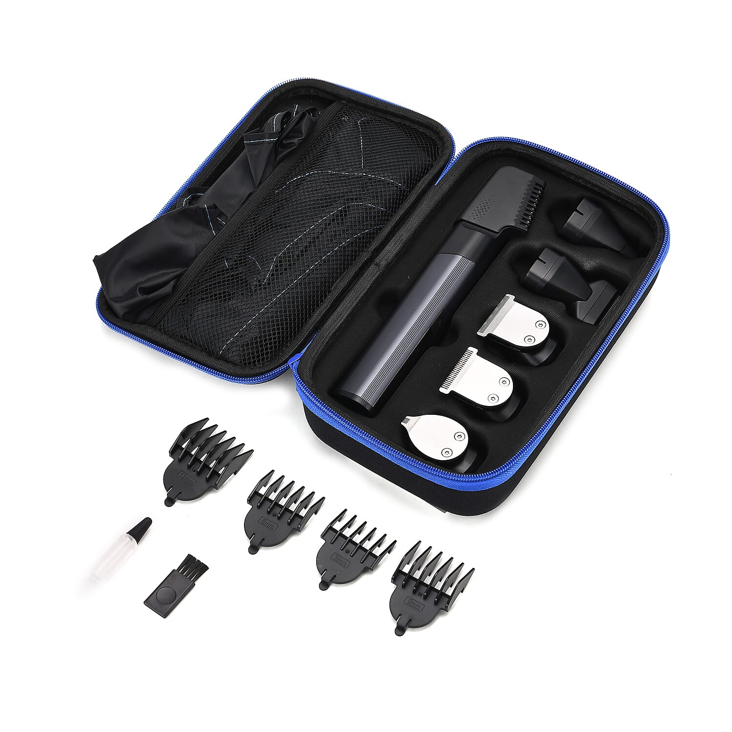"Multifunctional Beard Trimmer- 6-in-1 tool (hair clipper, foil shaver, detail trimmer, nose hair trimmer, body groomer). Size- 16.4*3.3*3.6cm                                                Weight- 19