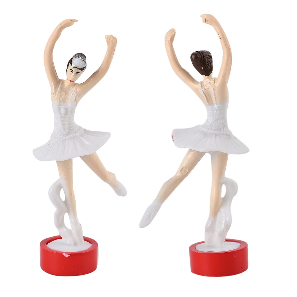 Heart Shape Music Box with a Ballerina (Size 15x15x7 cm) - White