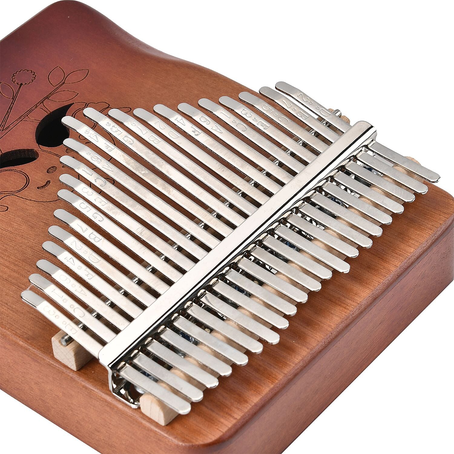 Kalimba Thumb Piano 21 Keys Musical Instrument - Brown