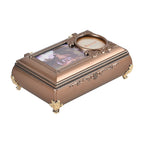 Oblong Shape Music Box with a Ballerina - Brown