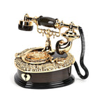 Telephone Music Box (Size 20x16x18 cm) - Brown & Brown