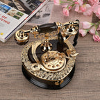 Telephone Music Box (Size 20x16x18 cm) - Brown & Brown