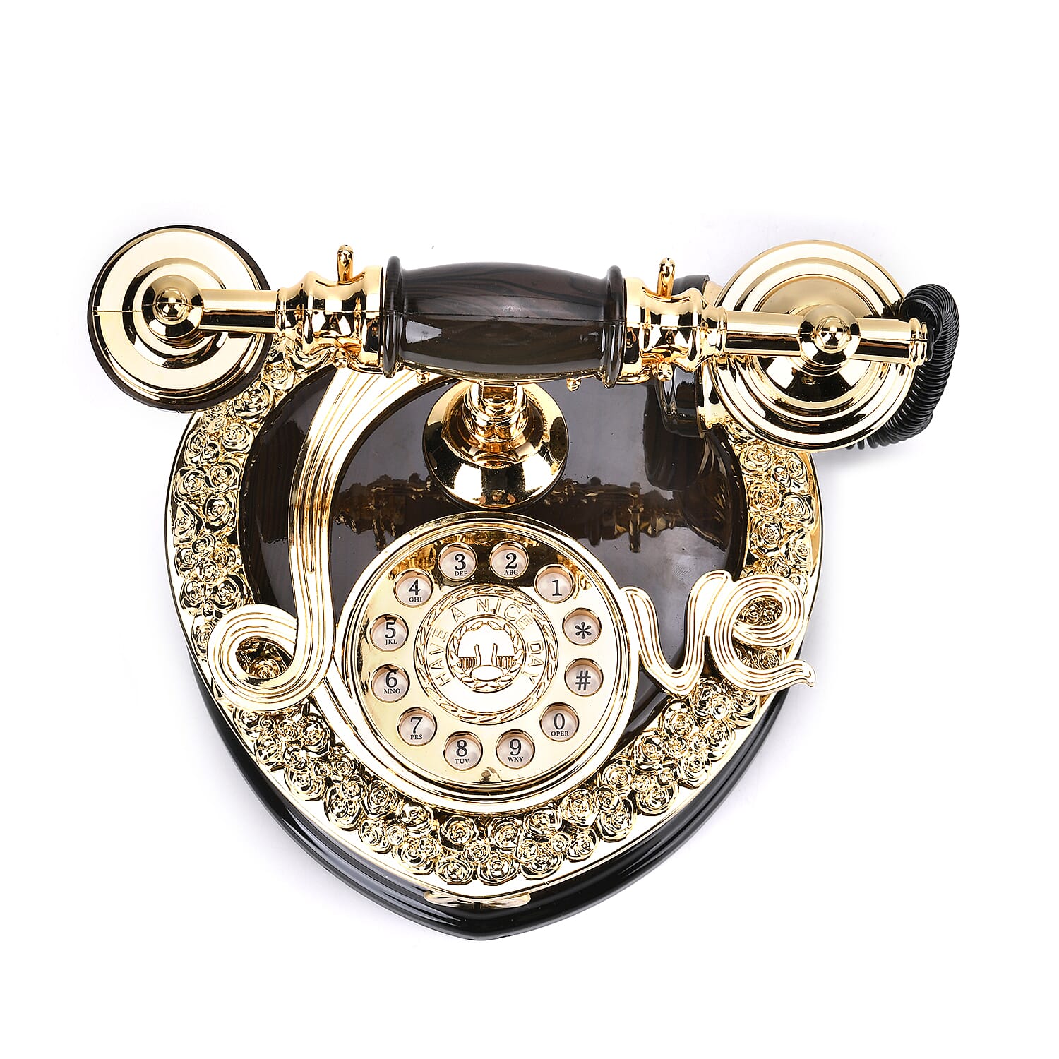 Telephone Music Box (Size 20x16x18 cm) - Brown & Brown