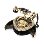 Telephone Music Box (Size 20x16x18 cm) - Brown & Brown
